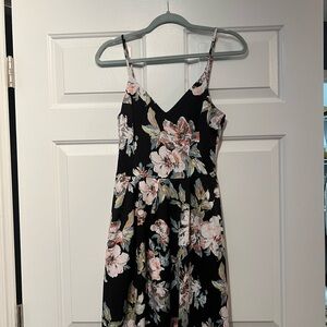 Floral Black Dress